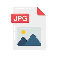 JPG file format flat icon design ready for premium use vector