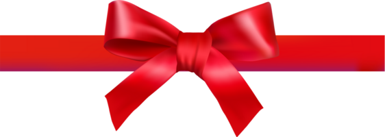 Red ribbon and bow png