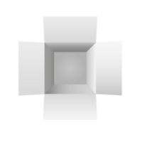 Opened white box png