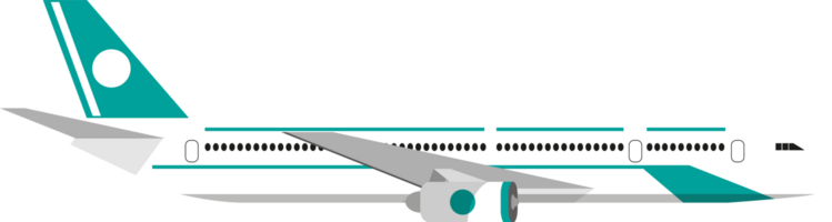 Abstract white plane icon side view png