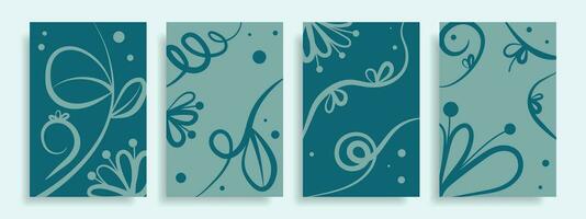 Set of stylish templates with abstract shapes and lines Pastel background in minimalist style. vector