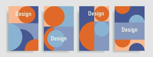 Minimalistic cover templates. Modern composition of geometric shapes. Geometric pattern. vector