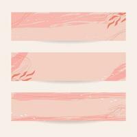 Peach fluff. Soft neutral banners. Fashionable color of 2024. Posts on social networks, advertising, posters. vector