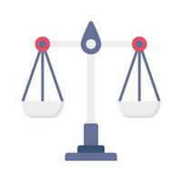 Have a look at this perfect icon of balance scale in flat style vector