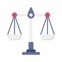 Have a look at this perfect icon of balance scale in flat style vector