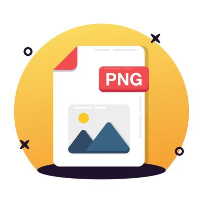 PNG file format flat icon design ready for premium use