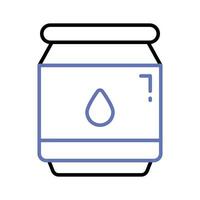 Grab this amazing icon of glue jar, vector of sticky stationery item in modern style
