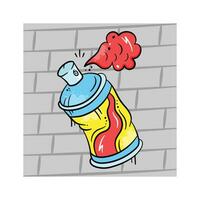 Easy to use vector of spray paint in graffiti art trendy style