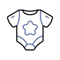 icono de bebé romper en moderno estilo, bebé vestir vector diseño