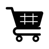 Shopping cart icon in trendy style, editable vector