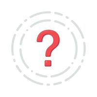 Flat style icon of query, question mark, ready for premium use vector