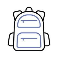 obtener tu manos en colegio bolso vector diseño, prima práctico icono de mochila