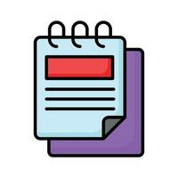 A design of Drafting pad, visually appealing vector of notepad in trendy style