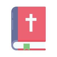 Plus sign on a book depicting concept flat icon of holy book, religious book vector design