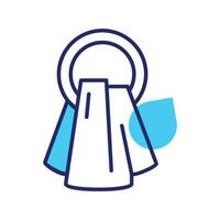 Get your hands on this hanging towel icon design, vector of cleaning towel