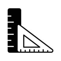 Tool for measurement or calculating length, premium icon of ruler, triangular scale vector