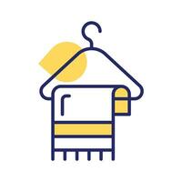 Get your hands on this hanging towel icon design, vector of cleaning towel