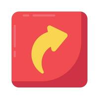 An amazing icon of direction in flat trendy style, share button, back, interface vector