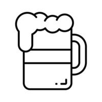 Cheers vector icon in new style, editable design of beer mug