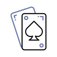 Check this beautifully designed icon of playing cards in trendy style vector