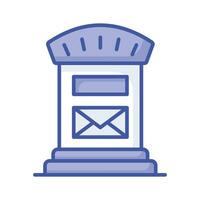 An icon of postal box, mail box vector design, postbox icon