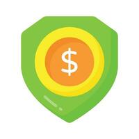 Get this visually appealing vector of financial security, ready to use icon of secure investment