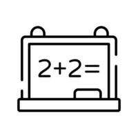 An amazing icon of school board in modern style, mathematics, calculations vector