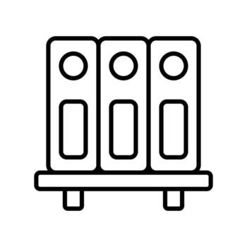 Well designed icon of file folders, premium vector of document archives, binders vector design