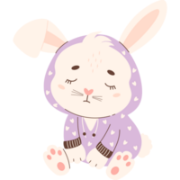 mignonne en train de dormir lapin png