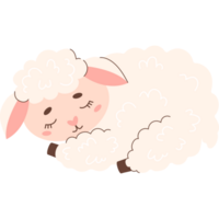 mignonne en train de dormir mouton png