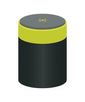 Mini Wireless Speaker Icon to Play Music Animated Vector Illustration