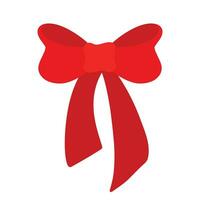 Red Ribbon Bow Icon for Gift Element Decoration Vector Illustration