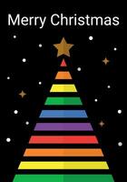 LGBT Christmas Card vector illustration