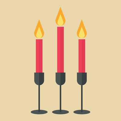 Candle stick flat vector illustration