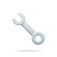 3d Wrench Tool Isolated on White vector