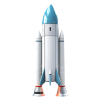 ai generiert 3d Rendern von ein Raum Rakete auf transparent Hintergrund - - ai generiert png