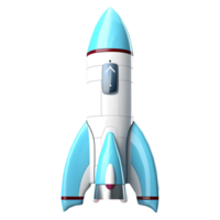 AI generated 3D Rendering of a Space Rocket on Transparent Background - Ai Generated png