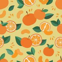 Orange Seamless Pattern Vector