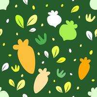 Turnips and Carrots Seamless pattern vector