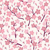 Sakura Cherry blossom seamless pattern Vector