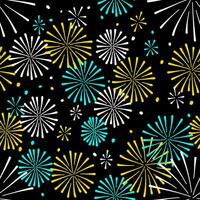 Fireworks seamless pattern Vector