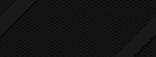 black hexagon material modern background vector