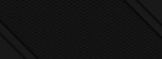 black hexagon material modern background vector