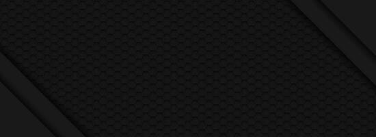 black hexagon material modern background vector