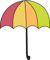 Regenschirm Gekritzel Illustration auf transparent Hintergrund. png