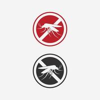 Mosquito icon and insect logo animal illustration design graphic vector