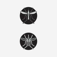 Mosquito icon and insect logo animal illustration design graphic vector