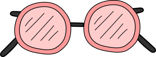 lentes garabatear ilustración en transparente antecedentes. png