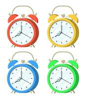 Set of alarm clock. Control strategy and tasks, business projects planning time management, deadline. Time management. Vector illustration flat style