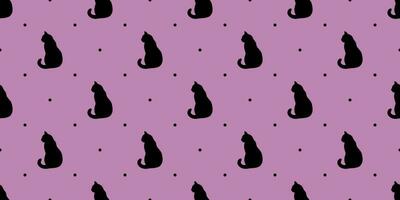 Seamless texture with silhouettes of cats. vector